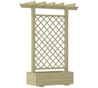 vidaXL Fioriera con Pergolato da Giardino 162x56x204 cm in Legno