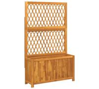 vidaXL Fioriera con Traliccio 100x32x165 cm Legno Massello di Acacia, fioriera con traliccio, fioriera da esterno, fioriera da balcone