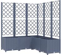 VIDAXL - Fioriera Da Giardino Graticcio Grigio Scuro 120x120x136cm Pp