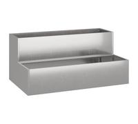 vidaXL Vaso da giardino Argento 100 x 60 x 45 cm Acciaio inossidabile