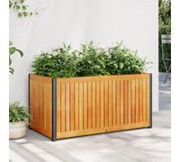 vidaXL Fioriera da Giardino 85x45x44 cm in Legno Acacia e Acciaio