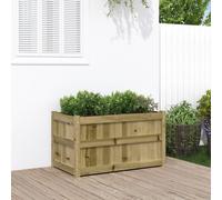 vidaXL Fioriera da Giardino 90x50x50 cm in Legno di Pino Impregnato