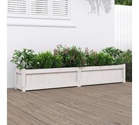 vidaXL Fioriera da Giardino Bianca 180x31x31 cm Legno Massello di Pino