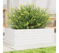 vidaXL Fioriera da Giardino Bianca 70x40x23 cm Legno Massello di Pino
