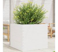 vidaXL Fioriera da Giardino Bianca 80x80x68,5cm Legno Massello di Pino
