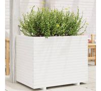 vidaXL Fioriera da Giardino Bianca 90x60x72 cm Legno Massello di Pino