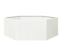 vidaXL Fioriera da Giardino Bianca Esagono 138x120x45 cm in Acciaio
