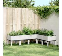 vidaXL Fioriera da Giardino con Gambe Bianca 160x120x42 cm in PP