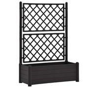 vidaXL Fioriera da Giardino con Graticcio 100x43x142 cm PP Antracite