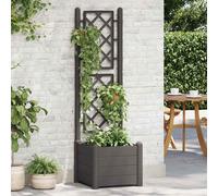 vidaXL Fioriera da Giardino con Graticcio 43x43x142 cm PP Antracite