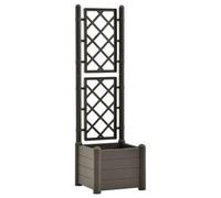 vidaXL Fioriera da giardino con graticcio 43x43x142 cm PP Antracite