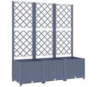VIDAXL - Fioriera Da Giardino Con Graticcio Grigio Scuro 120x40x136cm Pp