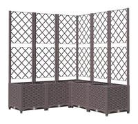 VIDAXL - Fioriera Da Giardino Con Graticcio Marrone 120x120x136 Cm In Pp