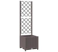 vidaXL Fioriera da Giardino con Graticcio Marrone 40x40x136 cm in PP