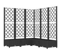 VIDAXL - Fioriera Da Giardino Con Graticcio Nero 120x120x121,5 Cm In Pp