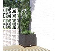 vidaXL Fioriera da Giardino con Graticcio Nero 40x40x136 cm in PP