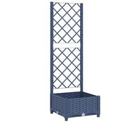 vidaXL Fioriera da Giardino e Graticcio Grigio Blu 40x40x121,5 cm PP