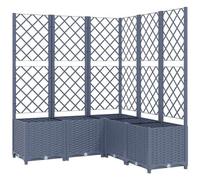 VIDAXL - Fioriera Da Giardino Graticcio Grigio Scuro 120x120x136cm Pp