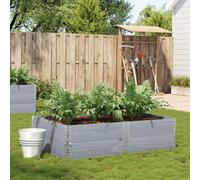 vidaXL Fioriera da Giardino Grigia 150x100 cm Legno Massello di Pino