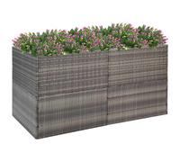 vidaXL Fioriera da Giardino Grigia 157x80x80 cm in Polyrattan