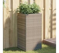 vidaXL Fioriera da Giardino Grigia 40x40x80 cm in Polyrattan