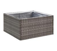 VIDAXL - Fioriera da Giardino Grigia 80x80x40 cm in Polyrattan