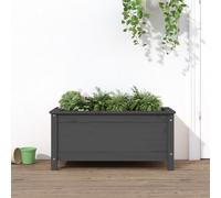vidaXL Fioriera da Giardino Grigia 82,5x40x39cm Legno Massello di Pino