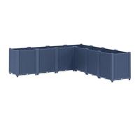 vidaXL Fioriera da Giardino Grigio Blu 160x160x53 cm in PP