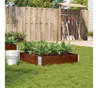 vidaXL Fioriera da Giardino Marrone 100x100 cm Legno Massello di Pino