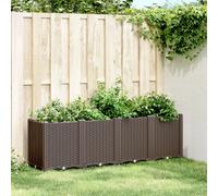vidaXL Fioriera da Giardino Marrone 160x40x53 cm in PP