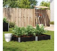 vidaXL Fioriera da Giardino Nera 150x100 cm in Legno Massello di Pino