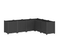 vidaXL Fioriera da Giardino Nera 160x120x53 cm in PP