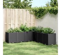 vidaXL Fioriera da Giardino Nera 160x160x53 cm in PP