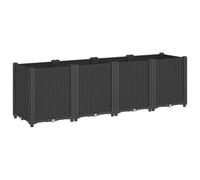vidaXL Fioriera da giardino Nera 160x40x53 cm in PP