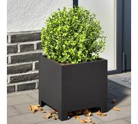 vidaXL Fioriera da Giardino Nera 30x30x30 cm in Acciaio