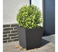 vidaXL Fioriera da Giardino Nera 40x40x40 cm Acciaio, fioriera, fioriera da Patio, Vaso Fiori da Esterni, fioriera da Esterno, Vaso Fiori da Giardino