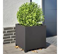vidaXL Fioriera da Giardino Nera 50x50x50 cm in Acciaio