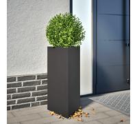vidaXL Fioriera da Giardino Nera Triangolare 40x34,5x75 cm in Acciaio