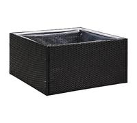 vidaXL Fioriera da Giardino Nero 80x80x40 cm in Polyrattan