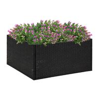 vidaXL Fioriera da Giardino Nero 80x80x40 cm in Polyrattan