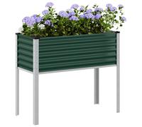 vidaXL Fioriera da giardino verde 100x45x90 cm in acciaio