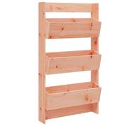 vidaXL Fioriera da parete 3 scomparti 60x18,5x110 cm in legno massiccio di abete Douglas