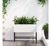 vidaXL Fioriera Elevata 60x26x45 cm in Acciaio Bianco