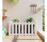 AX Fioriera Rialzata 100x50x50cm Bianco Rustico Piante Fiori Coltivare 0K 832478