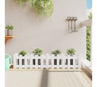 vidaXL Fioriera Giardino a Recinzione Bianca 150x30x30cm Massello Pino