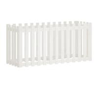 vidaXL Fioriera Giardino a Recinzione Bianca 150x50x70cm Massello Pino