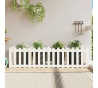 vidaXL Fioriera Giardino a Recinzione Bianca 200x50x50cm Massello Pino