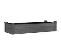 vidaXL Fioriera Giardino con Fodera Grigia 120x45x25cm Massello Abete