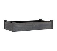 vidaXL Fioriera Giardino con Fodera Grigia 120x60x25cm Massello Abete