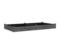 vidaXL Fioriera Giardino con Fodera Grigia 240x120x25cm Massello Abete
